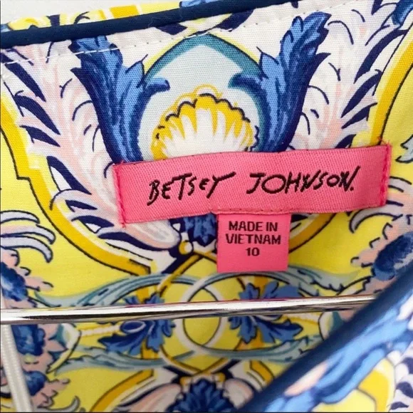 NWT Betsy Johnson Yellow China Plate Sheath
Sleeveless Mini Dress Sz 10 - Picture 2 of 6